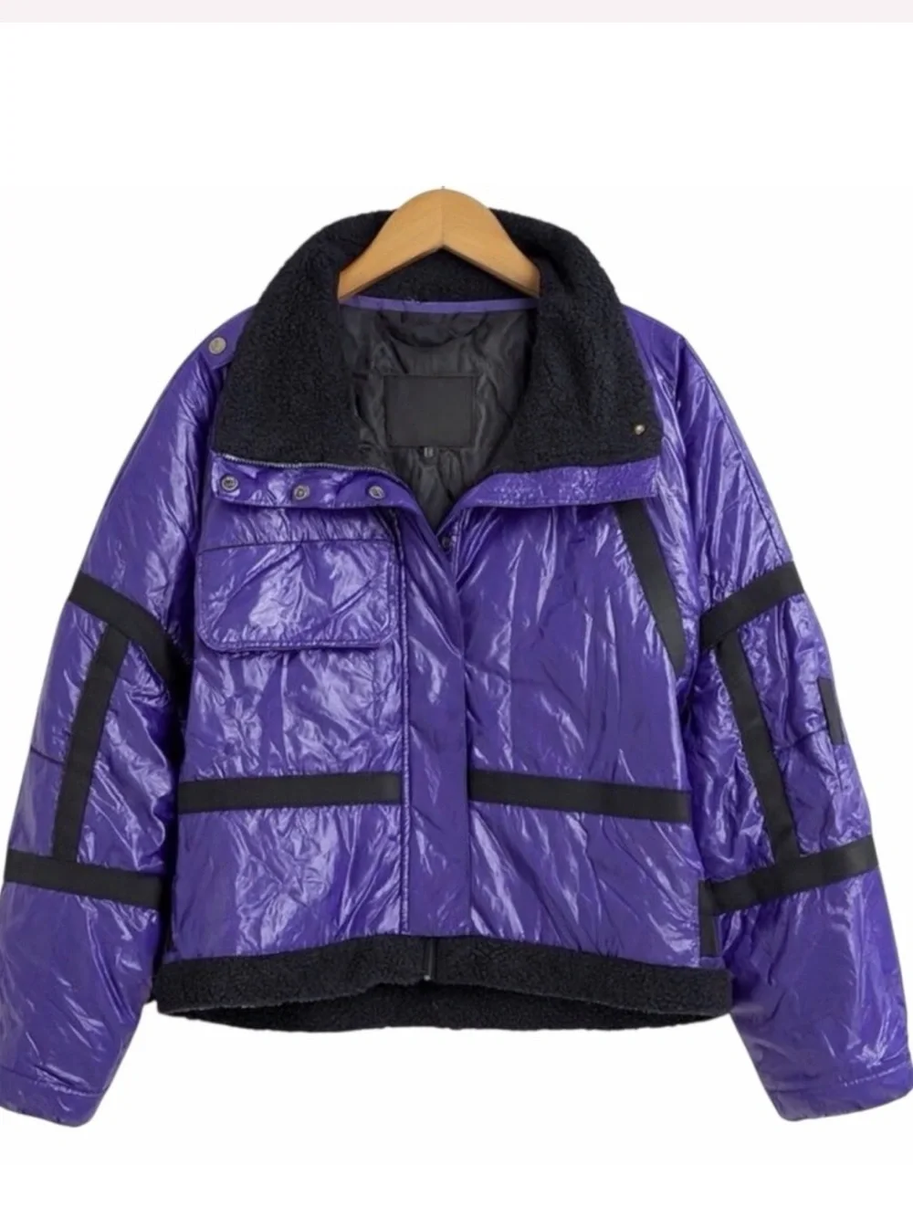 Free People Vagabond Fleece Bomber Jacket Size XS